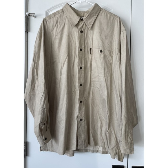Weatherproof Garment Co. XL Men's Soft Long Sleeve Button‎ Up Pocket Brown Shirt - Picture 4 of 6